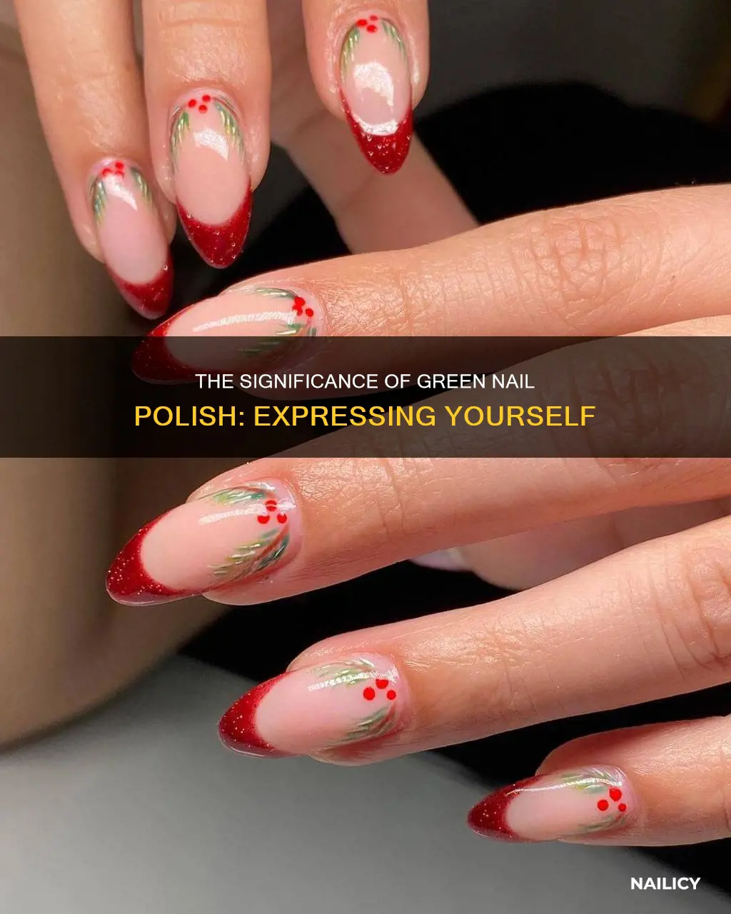 what does green painted nails mean