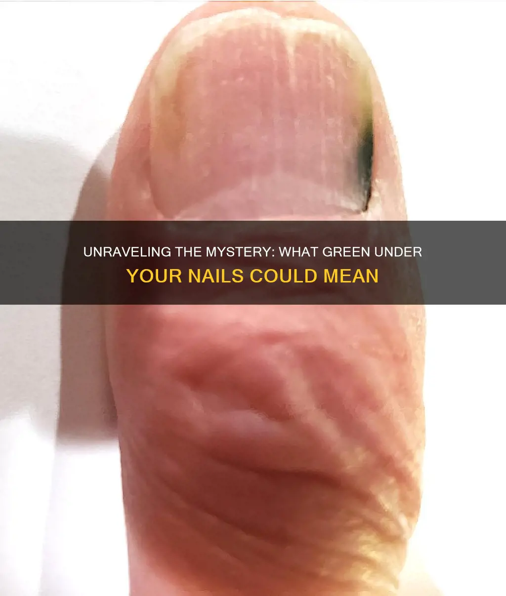 what does green under nail mean