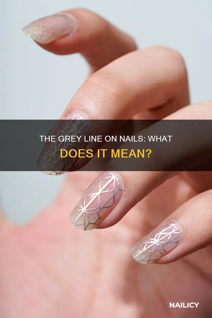 what does grey line on nail mean