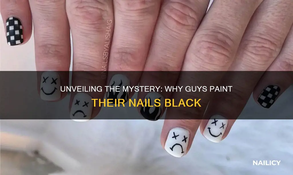 what does guys painting their nails black mean