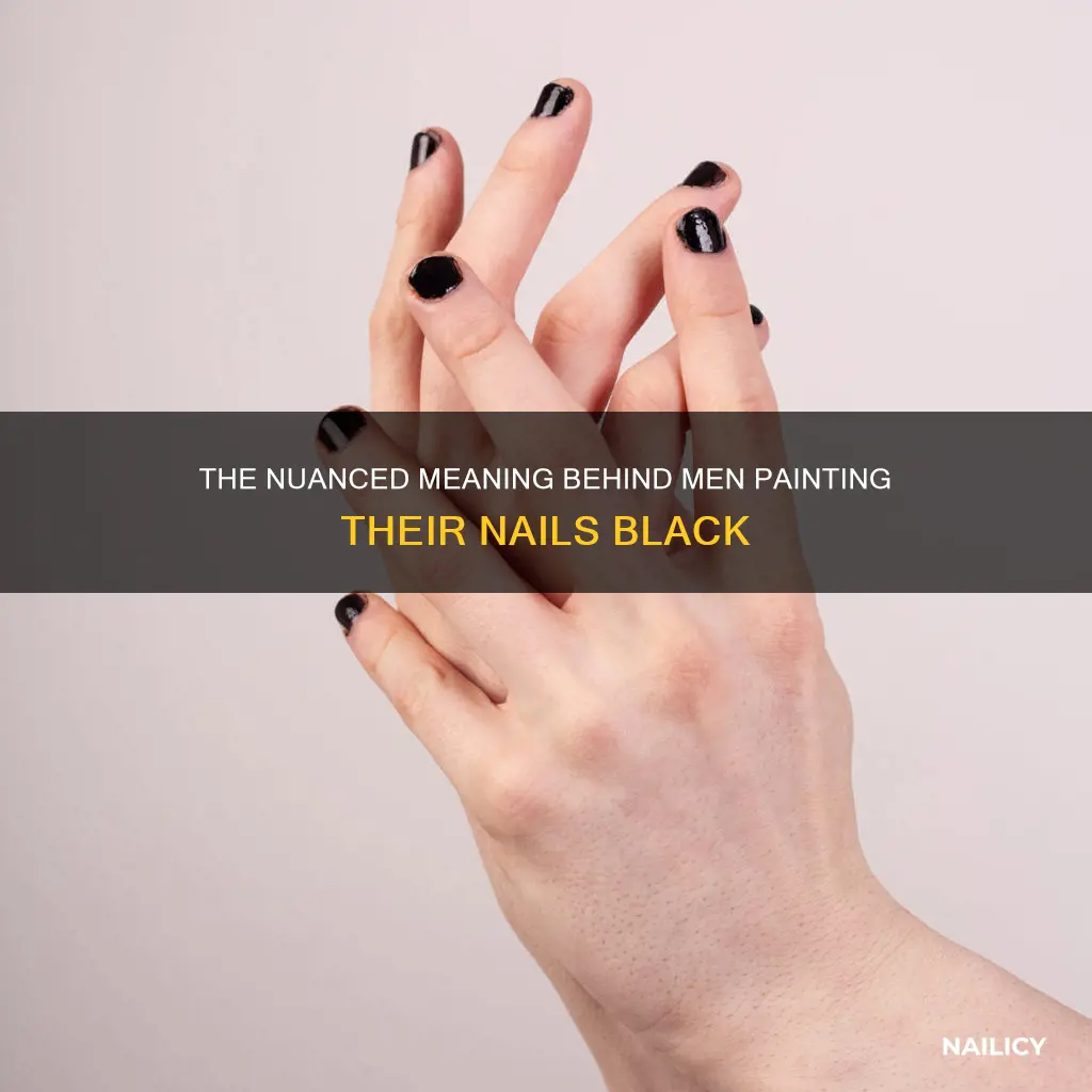 what does guys painting their nails black mean