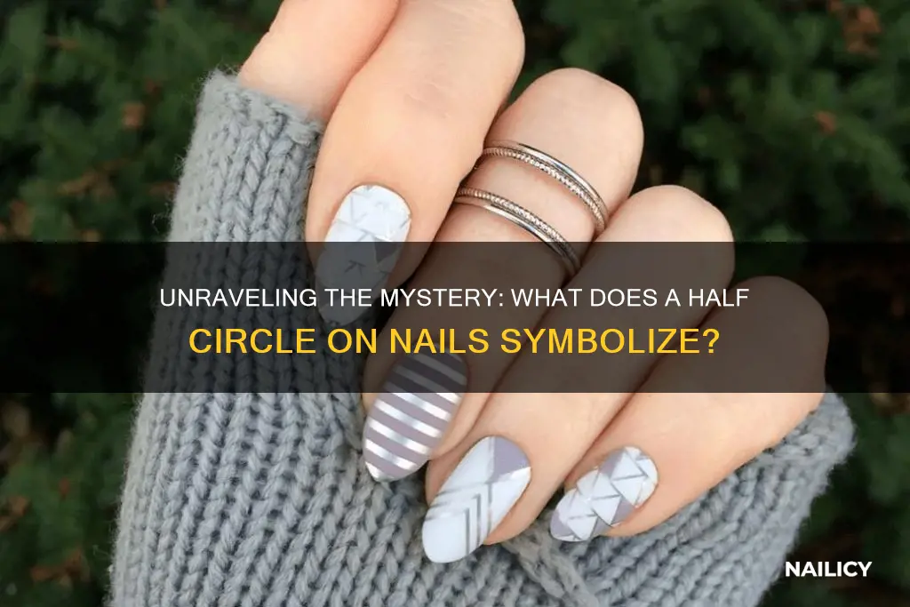 what does half circle on nails mean