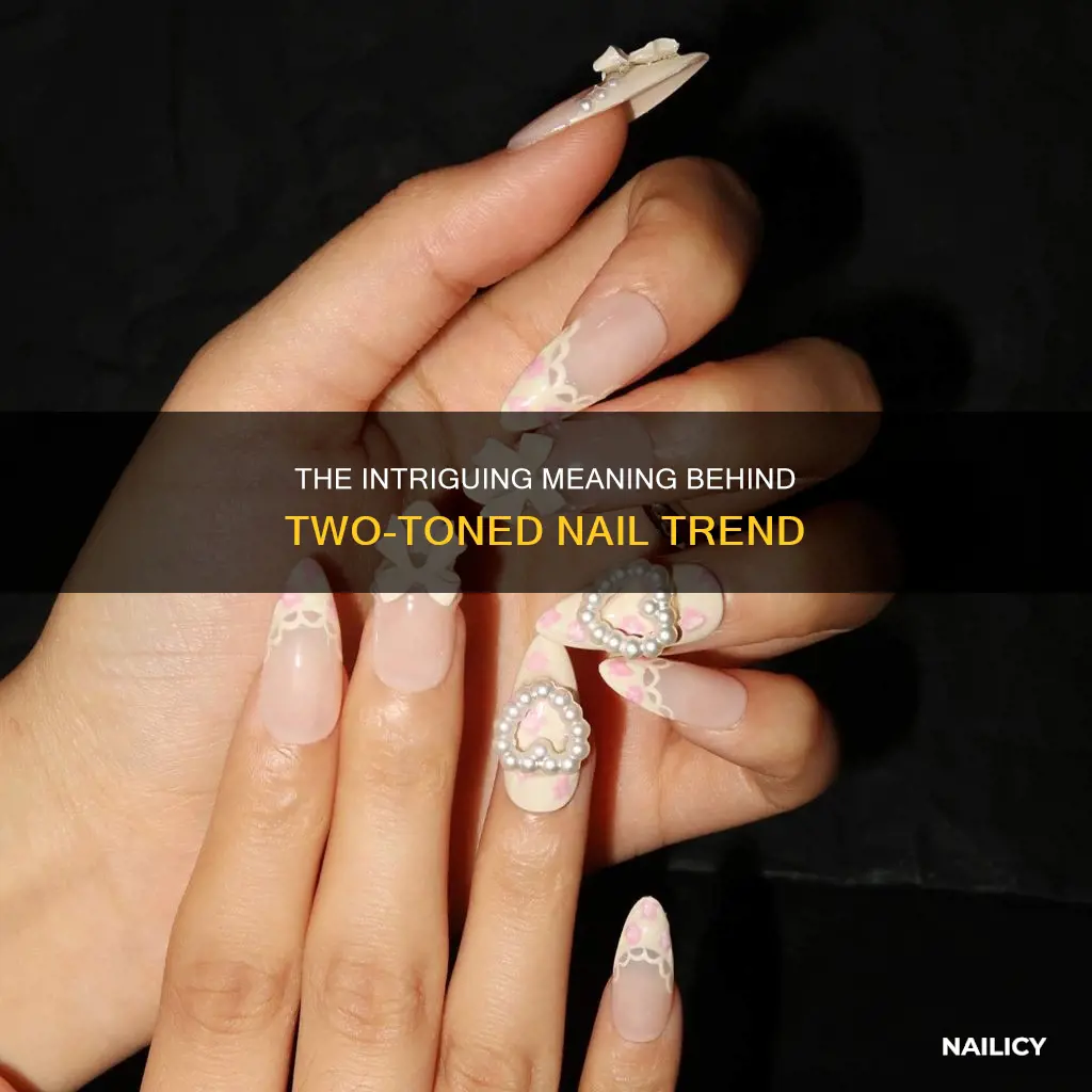 what does half white half pink nails mean