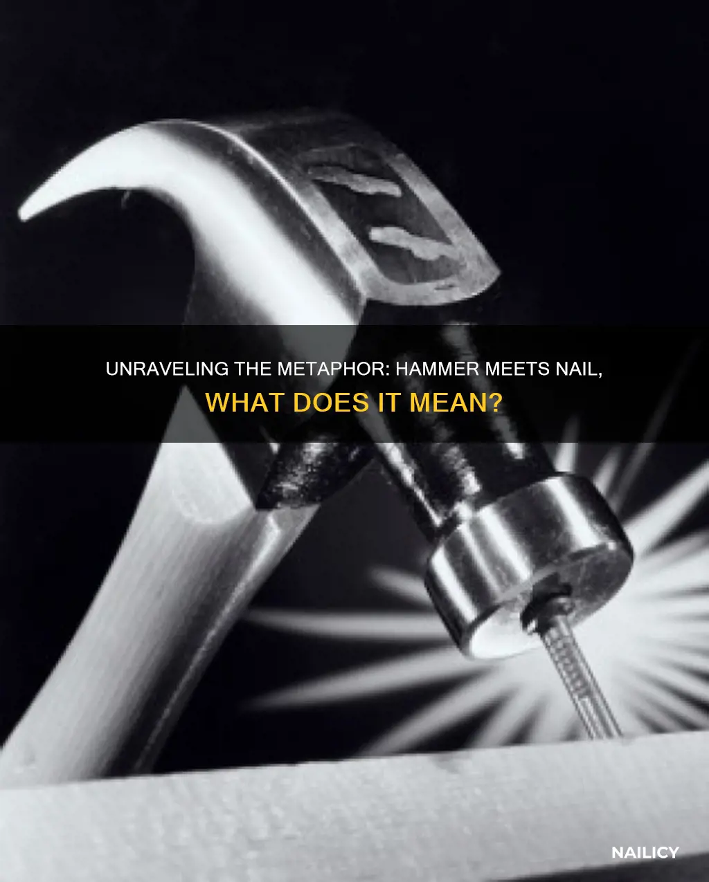 what does hammer meet nail mean