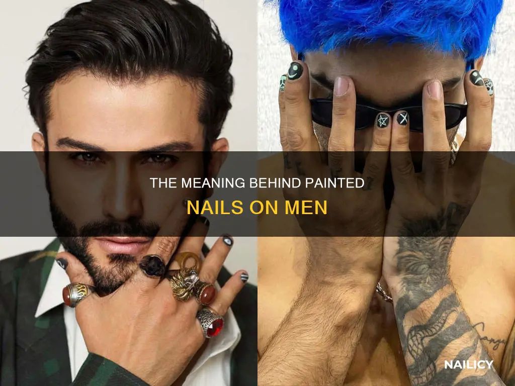 what does having a nail painted as a guy mean