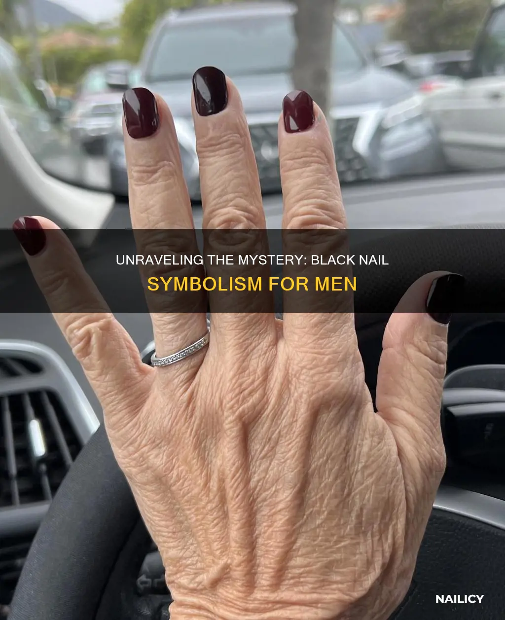 what does having one black nail mean men