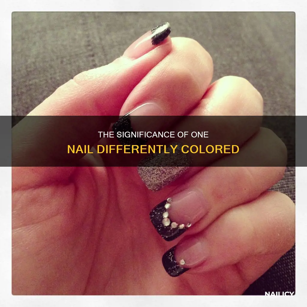 what does having one nail a different color mean