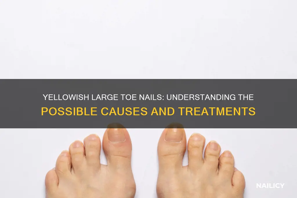 what does it mean if large toe nails are yellowish