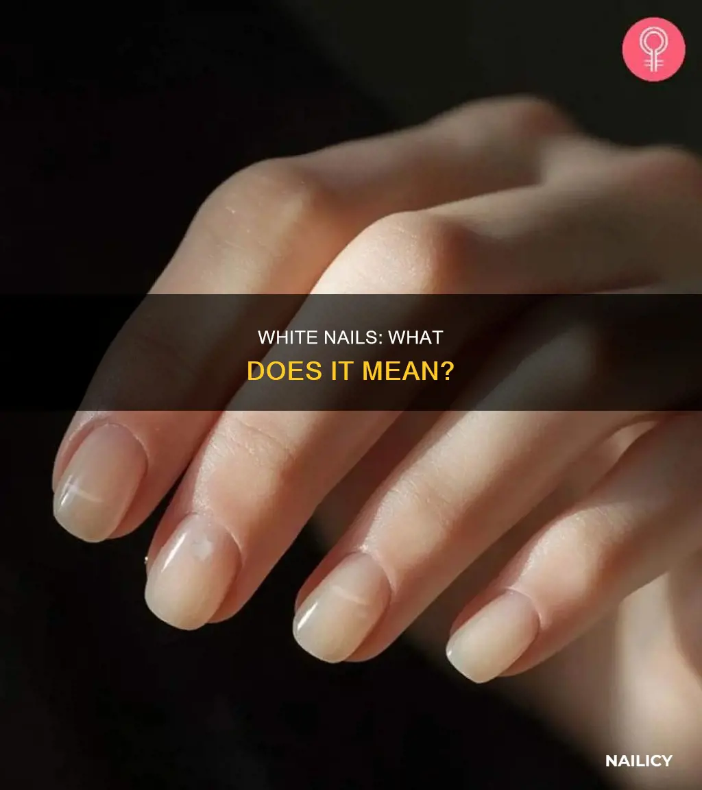 what does it mean if nails are white