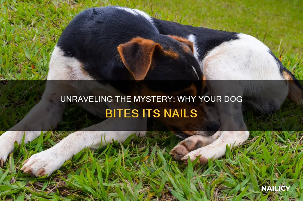 what does it mean if your dog bites their nails