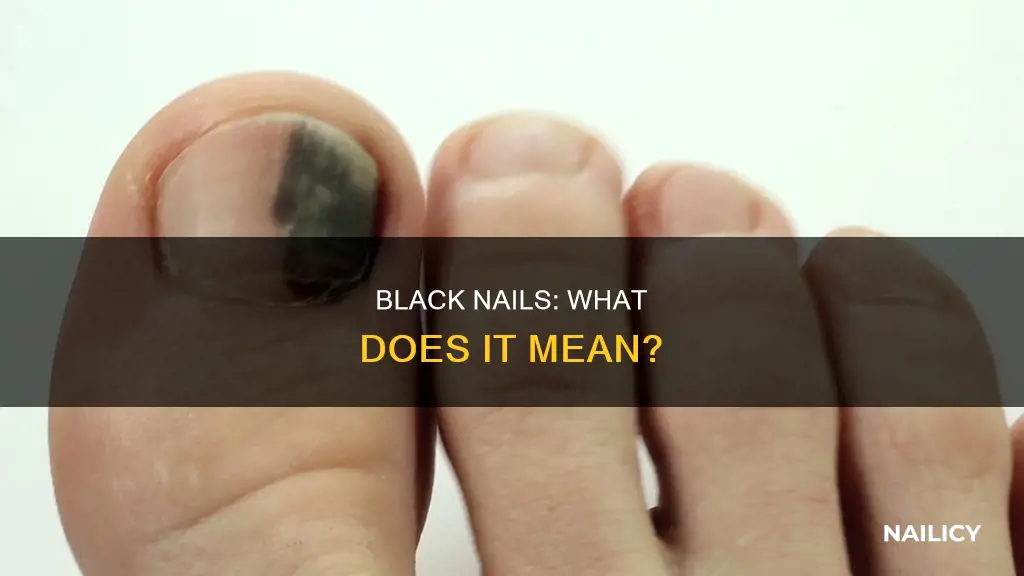 what does it mean if your nail turns black