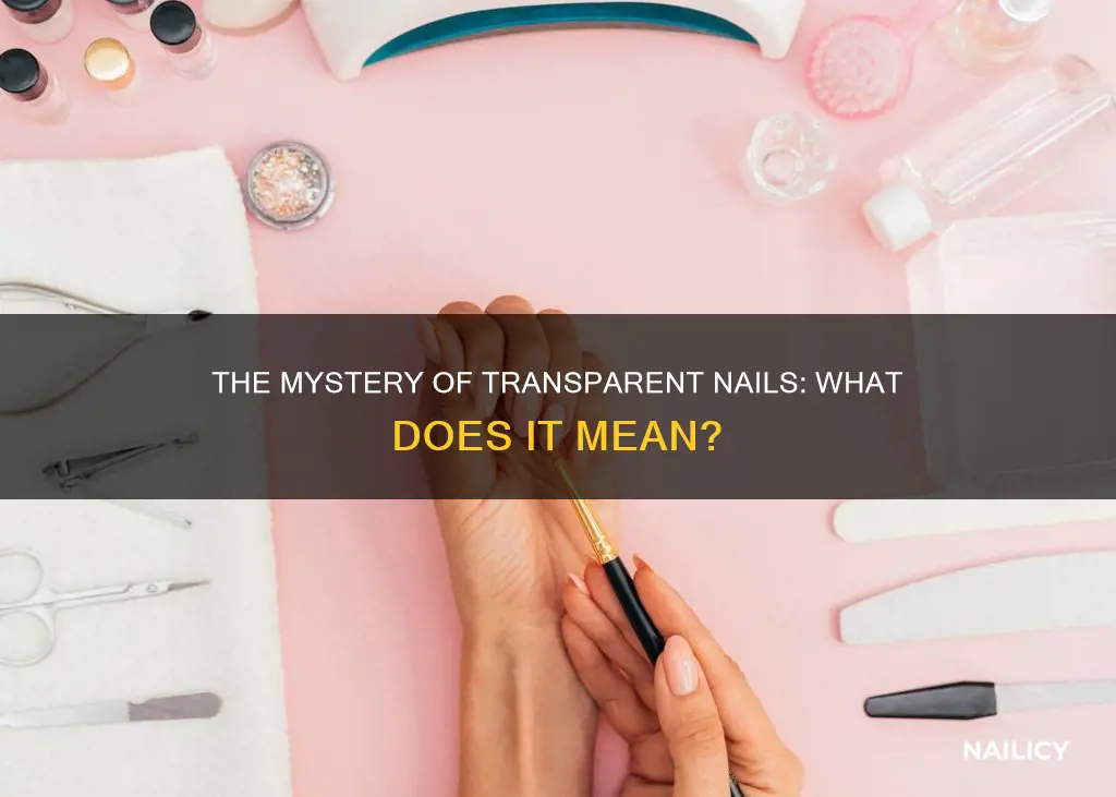 what does it mean if your nails are transparent