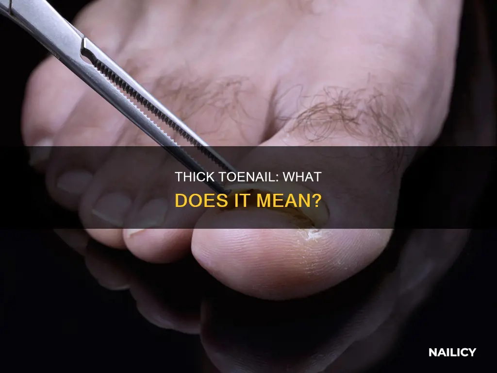 what does it mean if your toe nail is thick