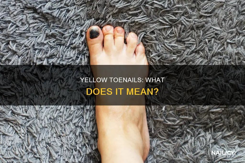 what does it mean if your toe nails turn yellow
