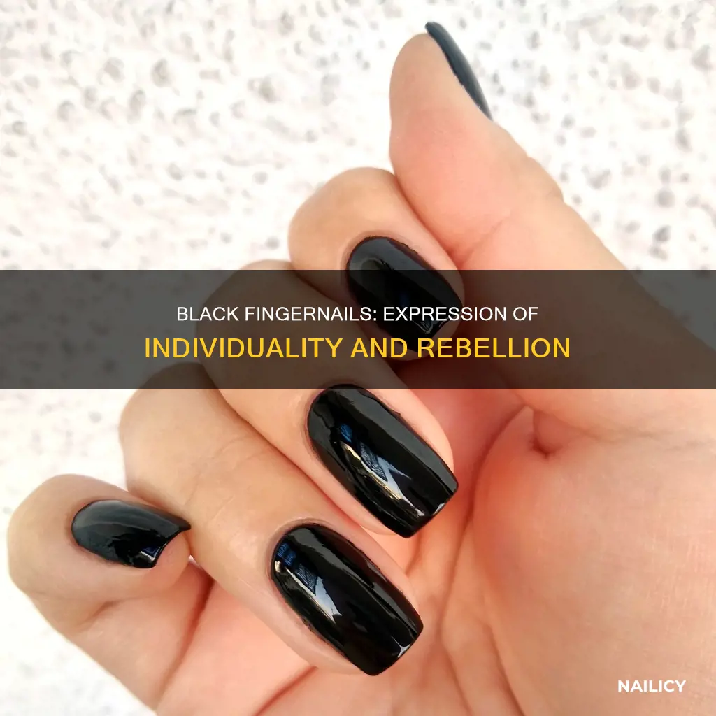 what does it mean to paint your finger nails black