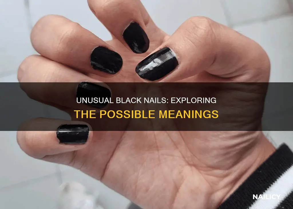 what does it mean when a boy has black nails