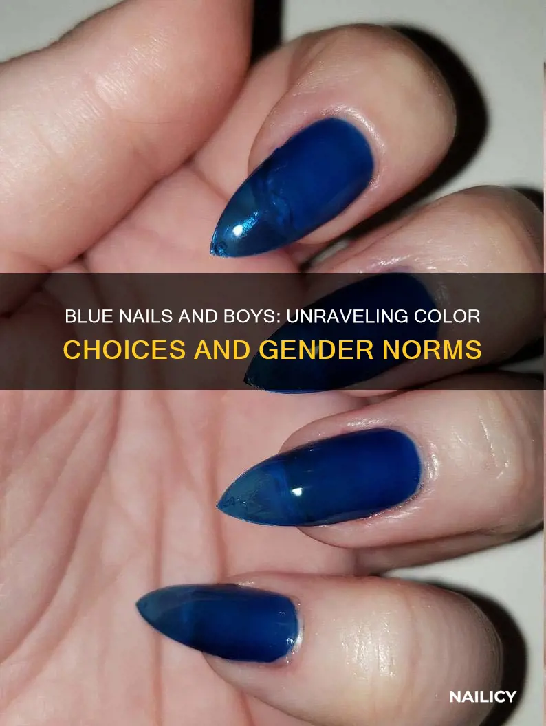 what does it mean when a boy picks blue nails