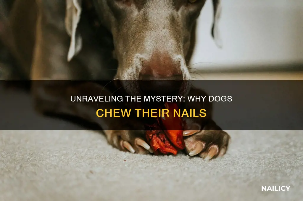 what does it mean when a dog chews its nails