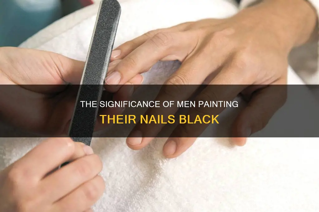 what does it mean when men paint their nails black