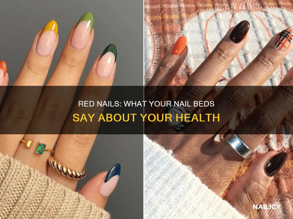 what does it mean when under your nails are red