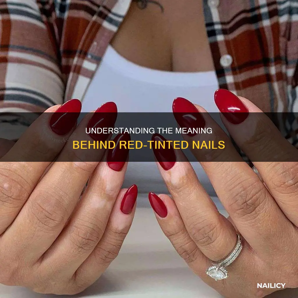 what does it mean when your finger nails ture red