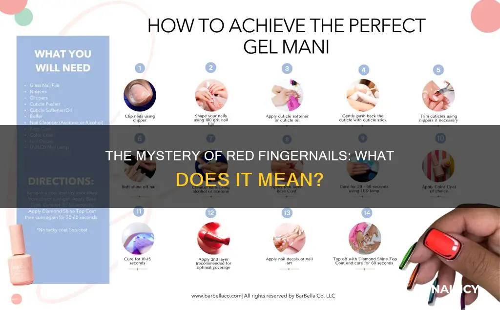 what does it mean when your finger nails ture red
