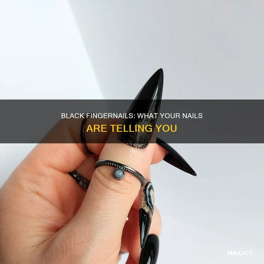 what does it mean when your finger nails turn black