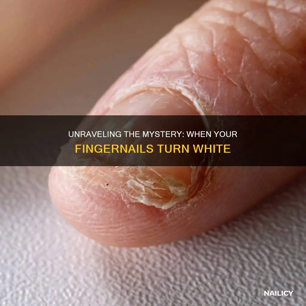 what does it mean when your finger nails turn white