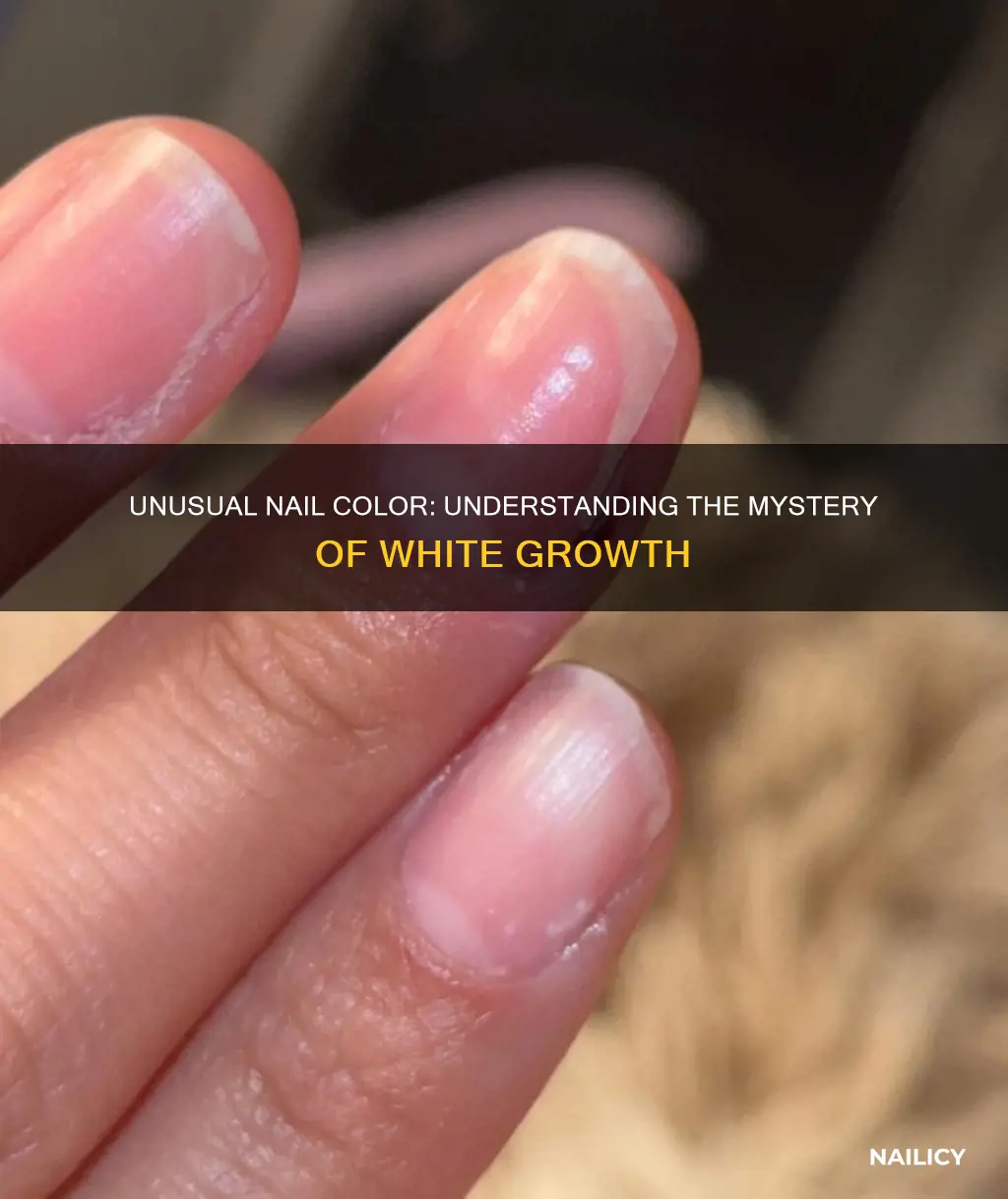 what does it mean when your nail grows in white