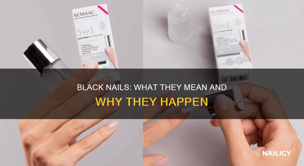 what does it mean when your nail is black