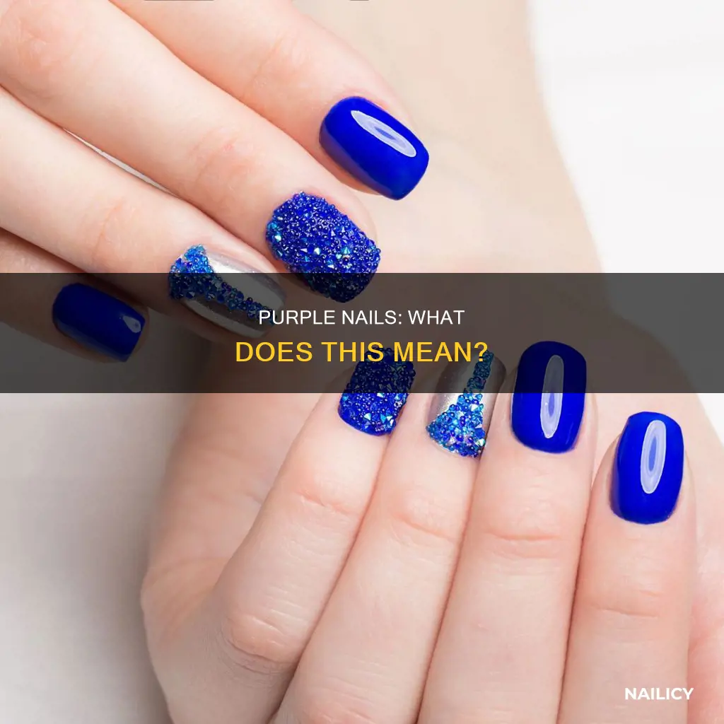 what does it mean when your nail turn purple