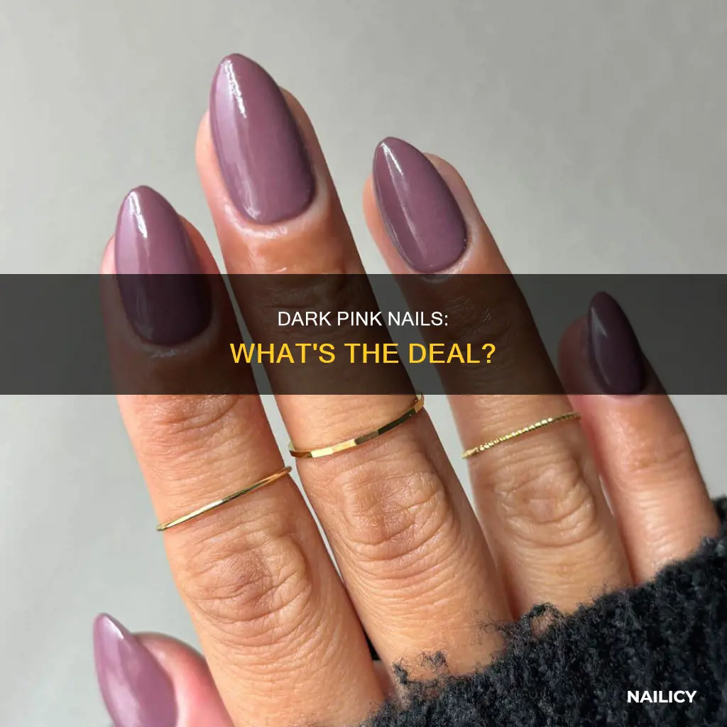 what does it mean when your nails are dark pink