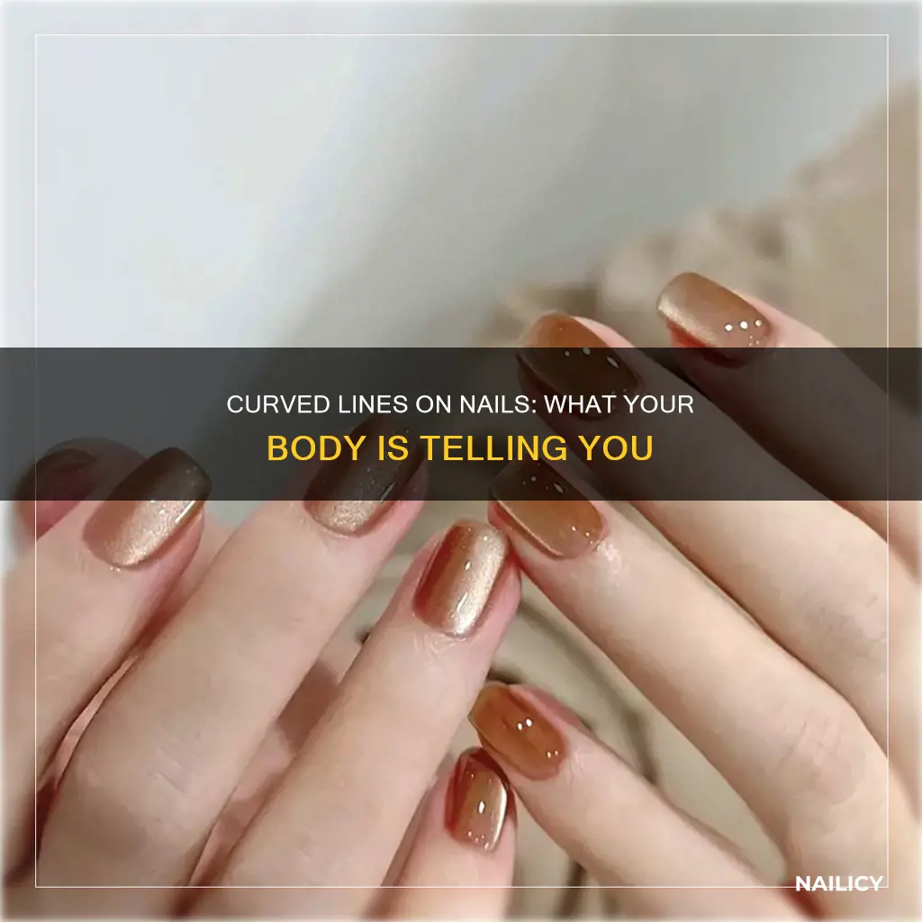 what does it mean when your nails have curved lines