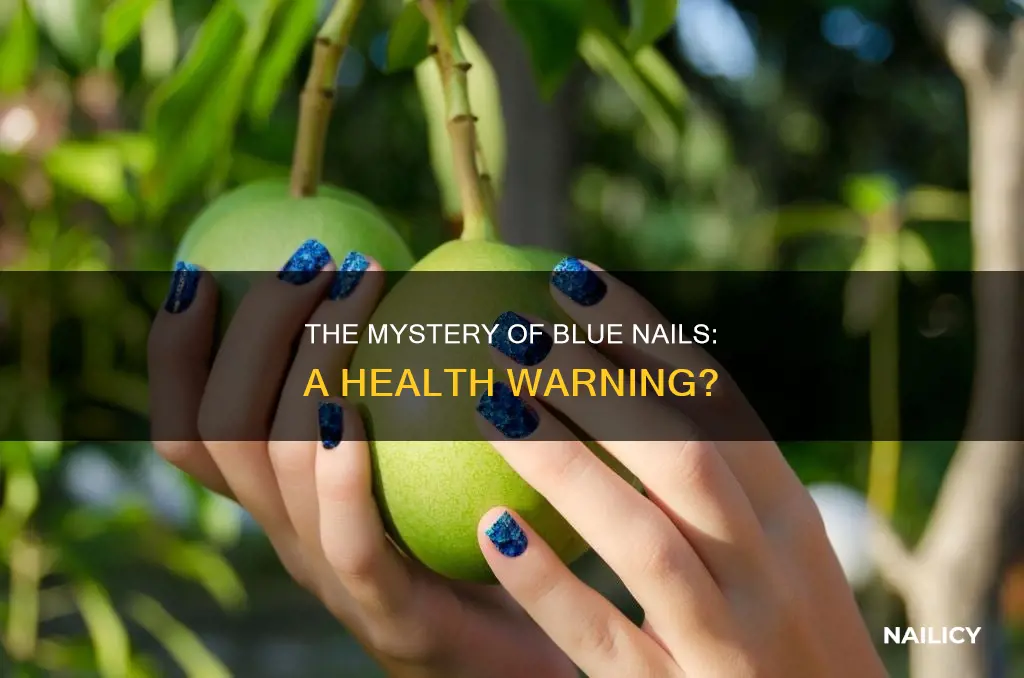 what does it mean when your nails turn blue