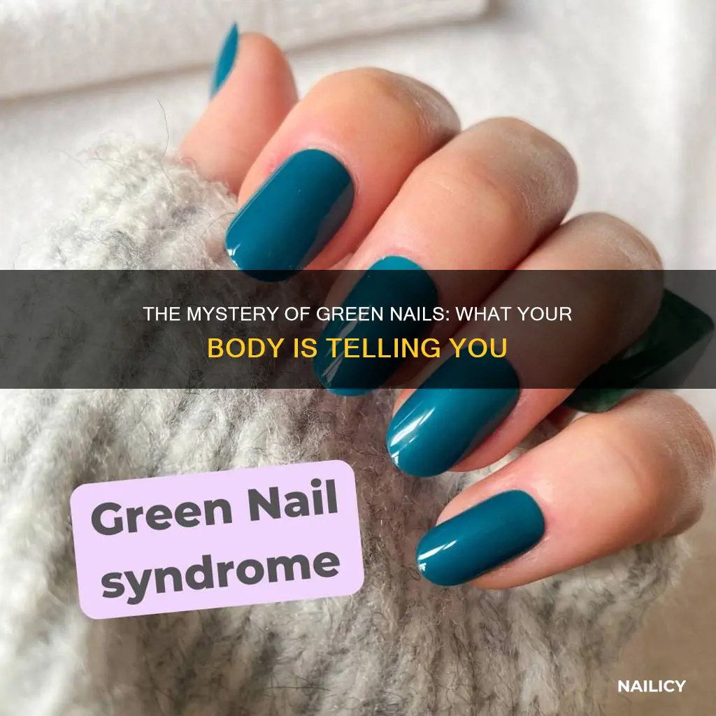 what does it mean when your nails turn green