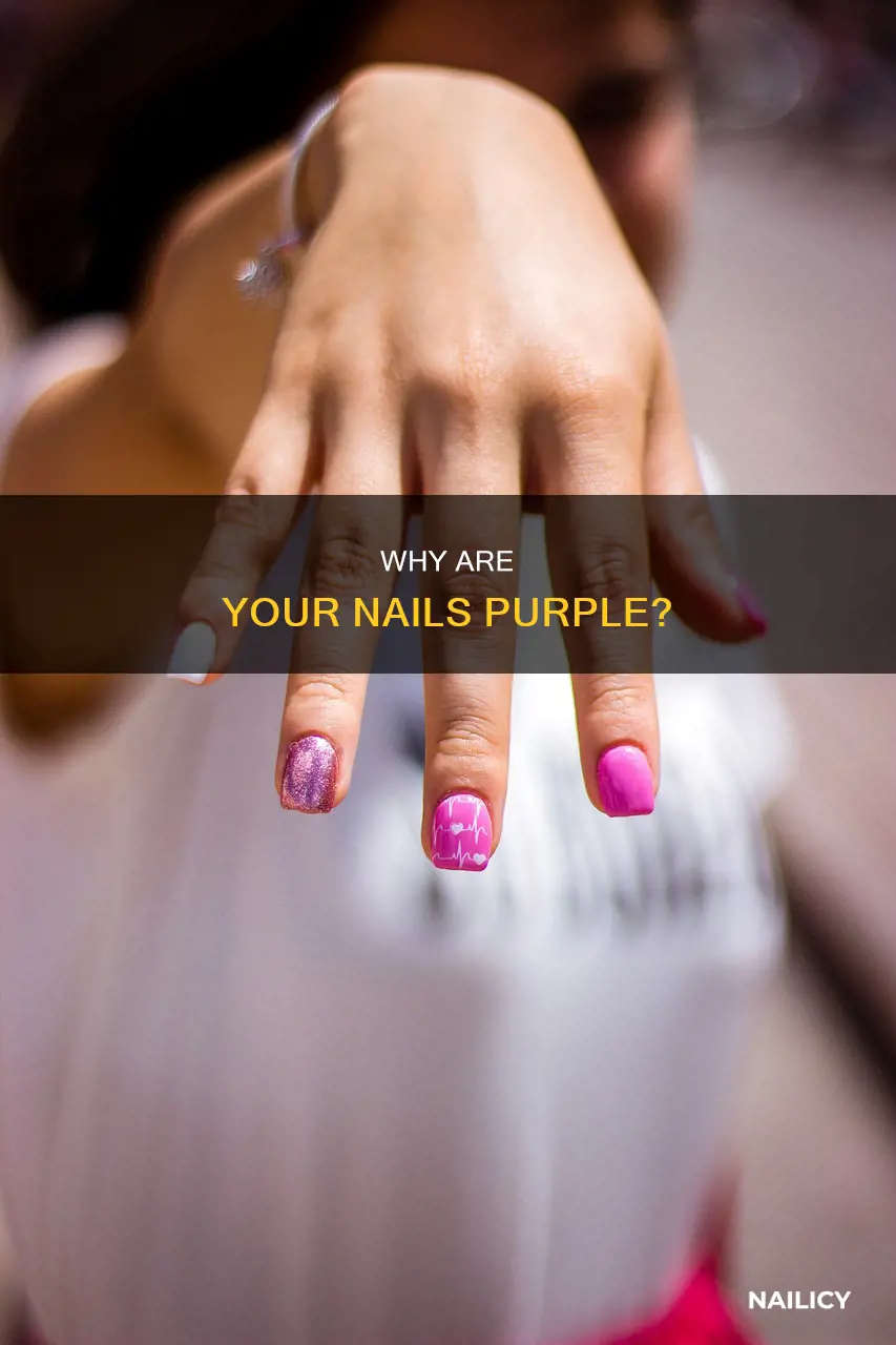 what does it mean when your nails turn purple