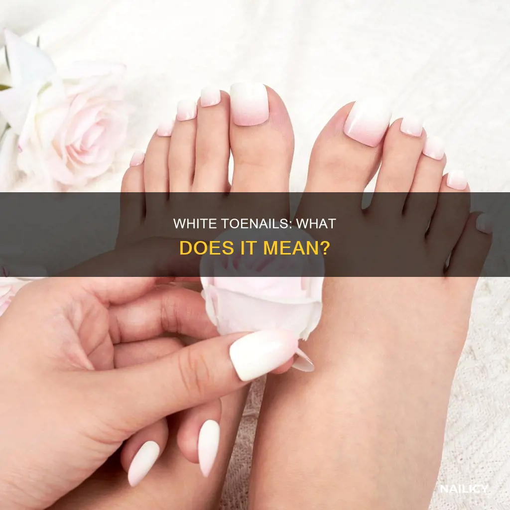 what does it mean when your toe nails are white