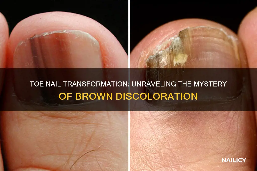 what does it mean when your toe nails turn brown