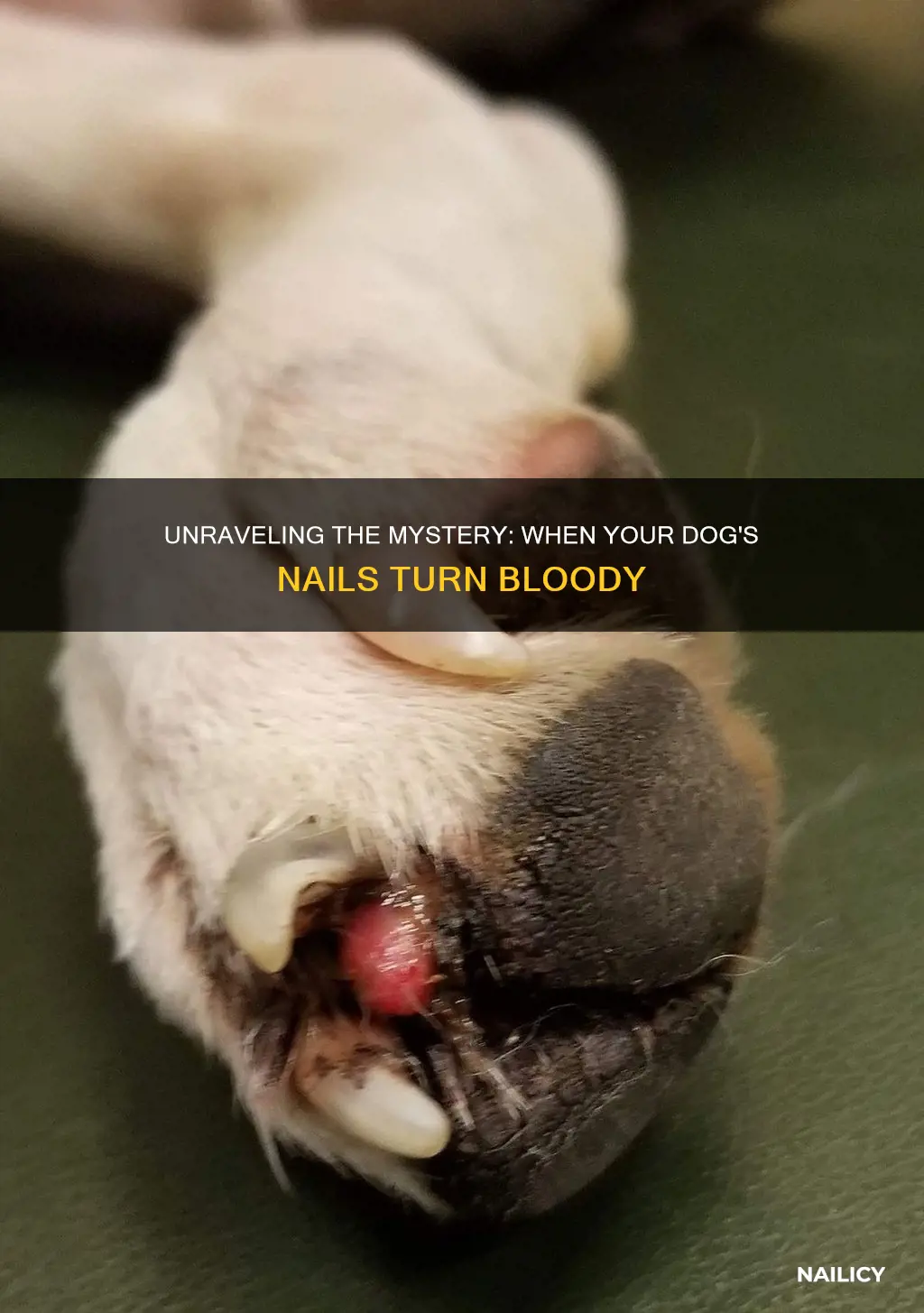 what does it mean your dog nails turn bloody