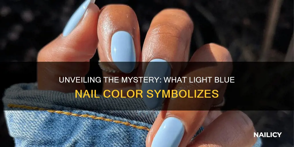 what does light blue nail color mean