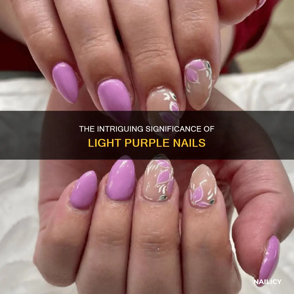 what does light purple nails mean