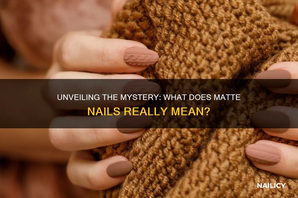 what does matte nails mean