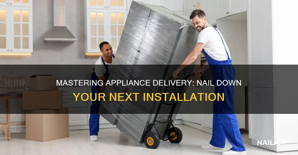 what does mean nail down your appliance delivery