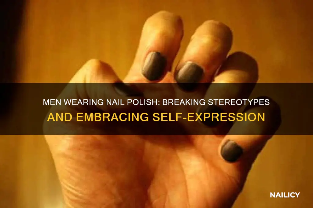 what does men wearing nail polish mean