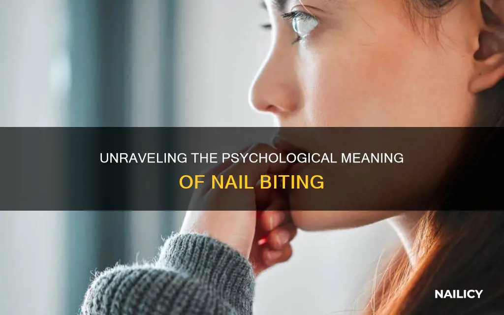 what does nail biting mean psychologically