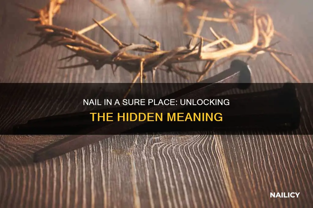 what does nail in a sure place mean