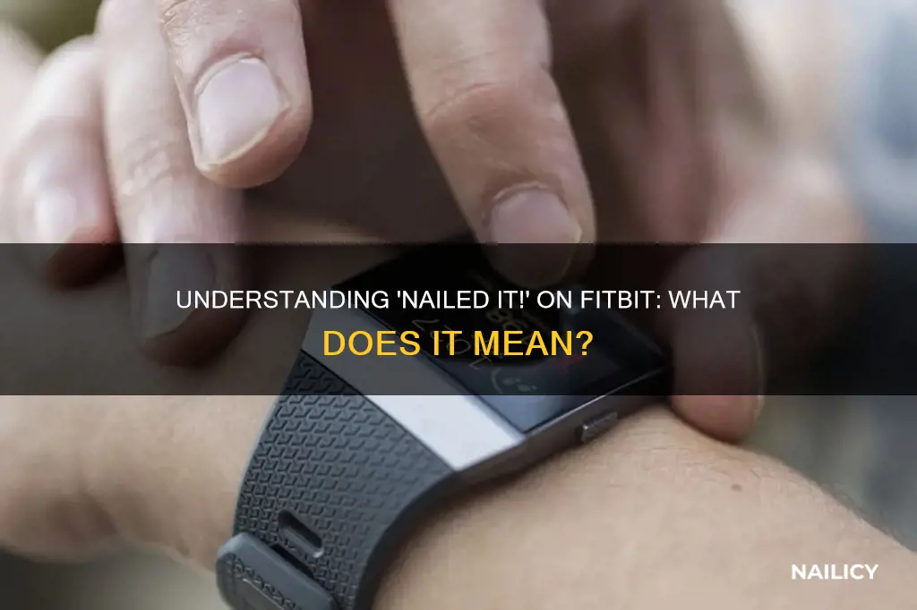 what does nailed it mean on fitbit