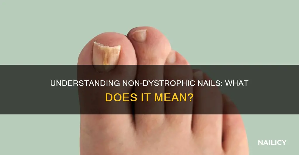 what does non dystrophic nails mean