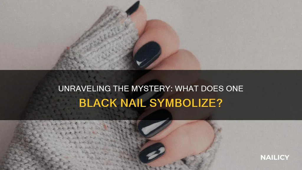 what does one black painted nail mean