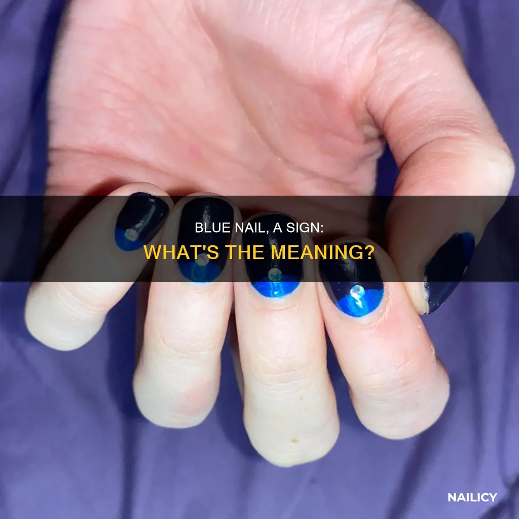 what does one blue nail mean